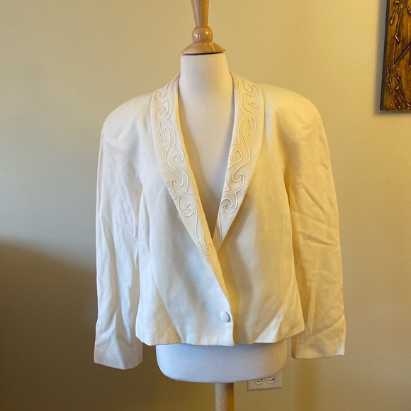 Vintage Talbots USA Wool One Button Career Blazer Jacket - Picture 1 of 8